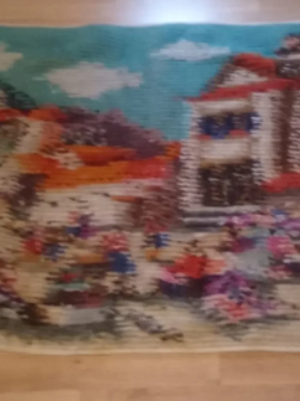 Rare wool woven tapestry